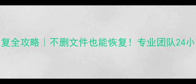 图片 苏州数据恢复全攻略｜不删文件也能恢复！专业团队24小时应急服务