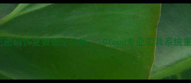 苹果X忘记密码恢复数据全攻略iCloud专业工具系统重置三步走
