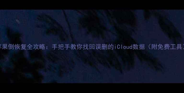 图片 苹果倒恢复全攻略：手把手教你找回误删的iCloud数据（附免费工具）