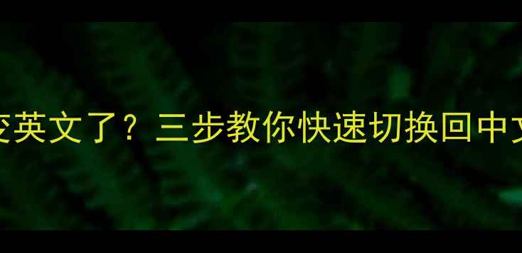 苹果手机数据恢复后变英文了三步教你快速切换回中文界面附详细教程