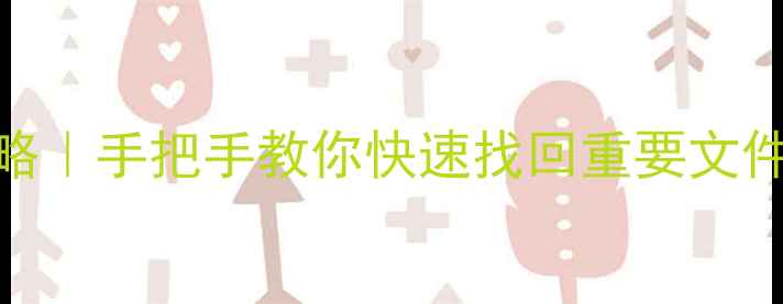 苹果电脑硬盘数据恢复全攻略手把手教你快速找回重要文件附免费工具避坑指南