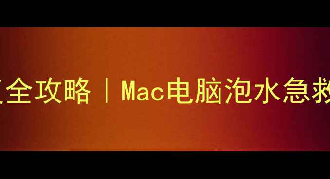 图片 苹果电脑进水后数据恢复全攻略｜Mac电脑泡水急救指南✅附专业工具推荐1