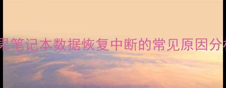 苹果笔记本数据恢复中断的常见原因分析