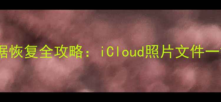图片 苹果设备云端数据恢复全攻略：iCloud照片文件一键找回的5种方法