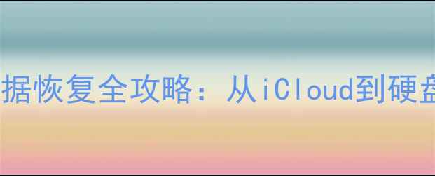 图片 苹果设备十年数据恢复全攻略：从iCloud到硬盘的完整指南🔥1