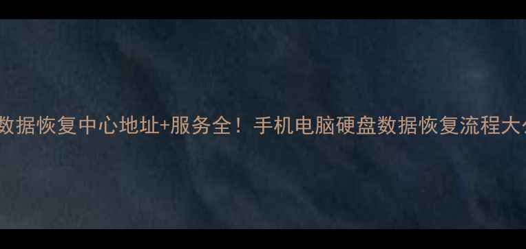 图片 范县数据恢复中心地址+服务全！手机电脑硬盘数据恢复流程大公开1