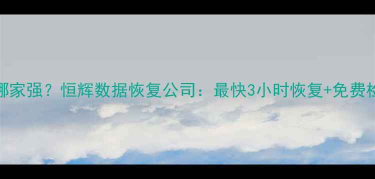 图片 荆州数据恢复哪家强？恒辉数据恢复公司：最快3小时恢复+免费检测+全程保密2