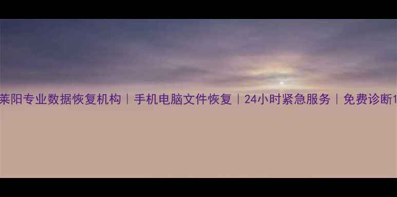 莱阳专业数据恢复机构手机电脑文件恢复24小时紧急服务免费诊断