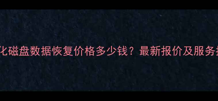 图片 虚拟化磁盘数据恢复价格多少钱？最新报价及服务指南1
