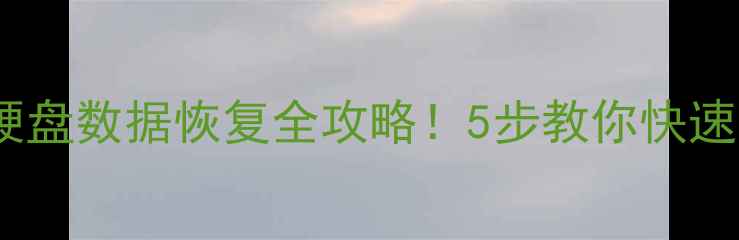 图片 虚拟系统崩溃硬盘数据恢复全攻略！5步教你快速找回重要文件1