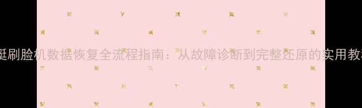 蜻蜓刷脸机数据恢复全流程指南从故障诊断到完整还原的实用教程