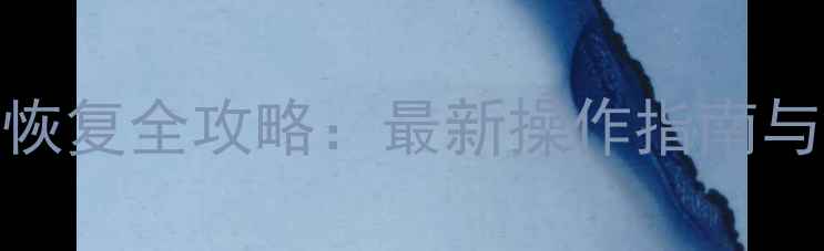 图片 行车电脑数据恢复全攻略：最新操作指南与故障排查技巧