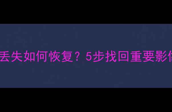 图片 行车记录仪数据丢失如何恢复？5步找回重要影像evidence指南1