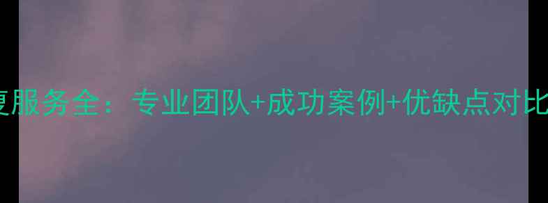 图片 衢州文件数据恢复服务全：专业团队+成功案例+优缺点对比（附免费咨询）1