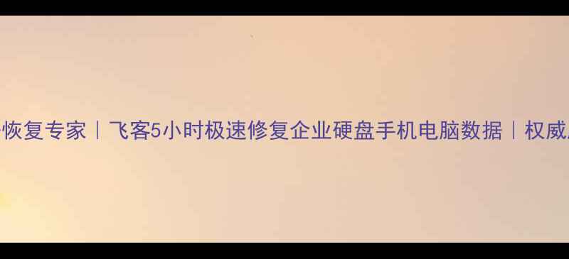 图片 西安数据恢复专家｜飞客5小时极速修复企业硬盘手机电脑数据｜权威服务认证
