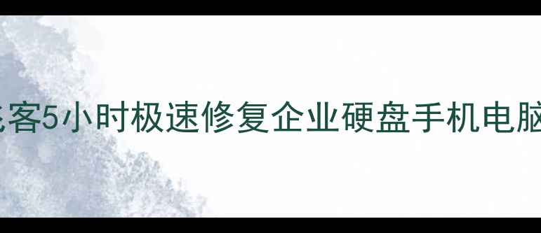图片 西安数据恢复专家｜飞客5小时极速修复企业硬盘手机电脑数据｜权威服务认证1