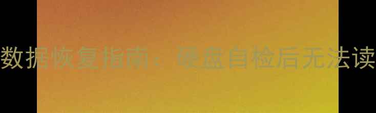 图片 西部数据自校准后数据恢复指南：硬盘自检后无法读盘的5步急救方案2