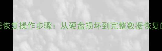 图片 详细数据恢复操作步骤：从硬盘损坏到完整数据恢复的全流程