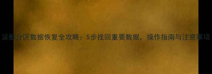 图片 误删分区数据恢复全攻略：5步找回重要数据，操作指南与注意事项