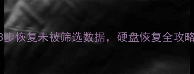 图片 误删文件必看！3步恢复未被筛选数据，硬盘恢复全攻略（附工具下载）