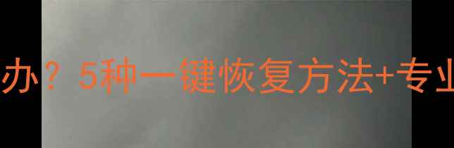 图片 误删文件手机数据丢失怎么办？5种一键恢复方法+专业工具推荐（附操作指南）1