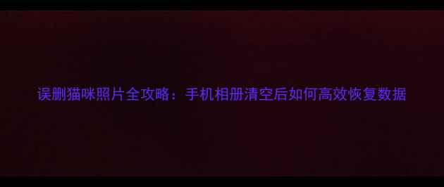 图片 误删猫咪照片全攻略：手机相册清空后如何高效恢复数据