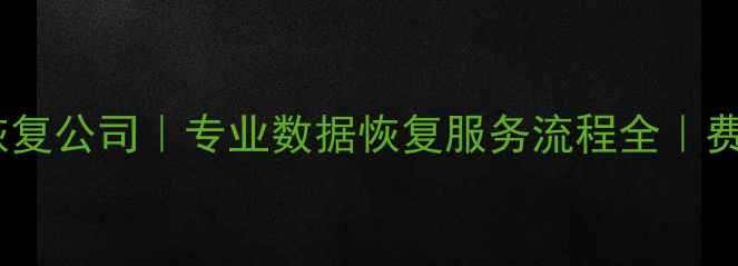 图片 诸城电脑数据恢复公司｜专业数据恢复服务流程全｜费用透明可信赖1
