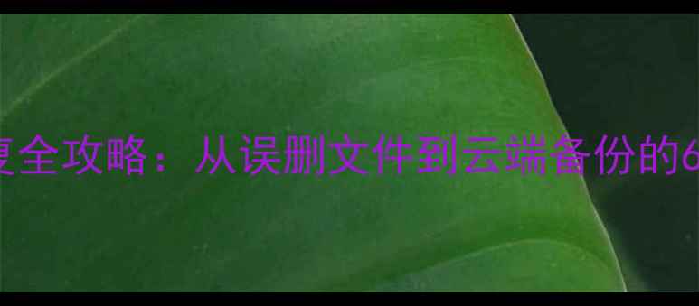 图片 谷歌账号数据恢复全攻略：从误删文件到云端备份的6种专业恢复方法1