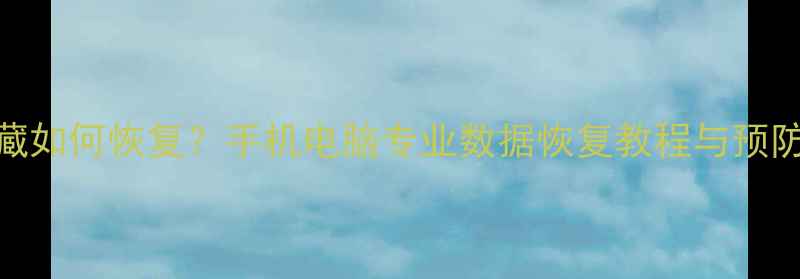 图片 财务账单被隐藏如何恢复？手机电脑专业数据恢复教程与预防指南（最新）