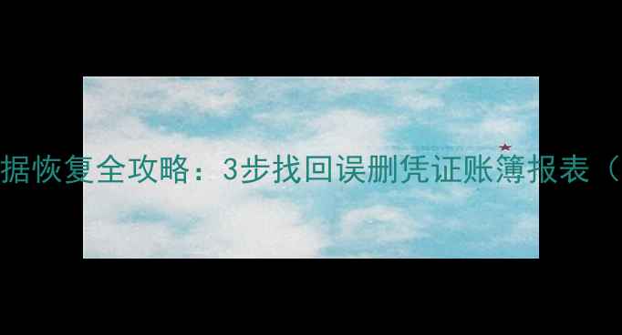 图片 账友通财务数据恢复全攻略：3步找回误删凭证账簿报表（附详细教程）