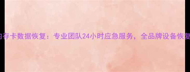 贵阳内存卡数据恢复专业团队24小时应急服务全品牌设备恢复方案