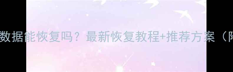 图片 资金盘跑路后数据能恢复吗？最新恢复教程+推荐方案（附真实案例）1