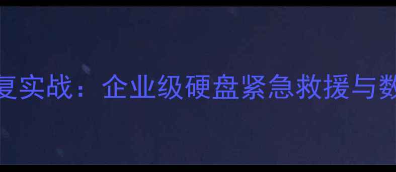 图片 赛格大厦硬盘数据恢复实战：企业级硬盘紧急救援与数据安全策略（西安）