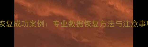 图片 赛格宝华硬盘数据恢复成功案例：专业数据恢复方法与注意事项（附最新技术）1