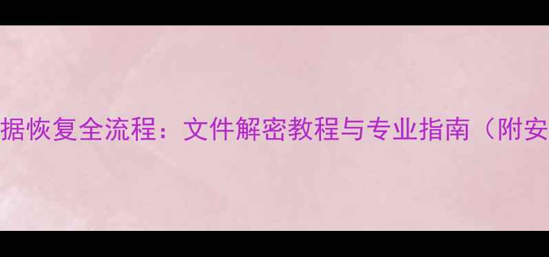 图片 身份证加密数据恢复全流程：文件解密教程与专业指南（附安全防护建议）