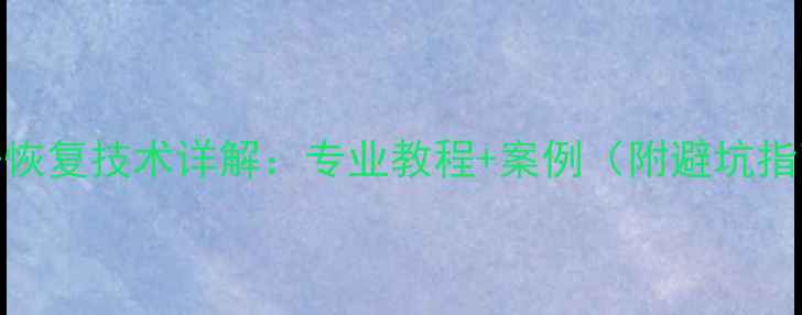 图片 车辆数据恢复技术详解：专业教程+案例（附避坑指南）🚗💻