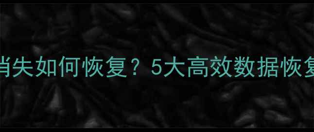 退出ID导致数据消失如何恢复5大高效数据恢复方案及操作指南