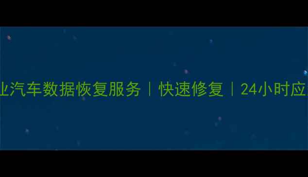 图片 邯郸专业汽车数据恢复服务｜快速修复｜24小时应急支持1