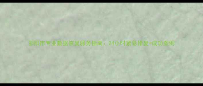 图片 邵阳市专业数据恢复服务指南：24小时紧急修复+成功案例