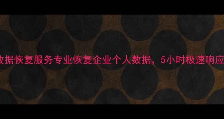 图片 郑州效率园数据恢复服务专业恢复企业个人数据，5小时极速响应，覆盖全城2