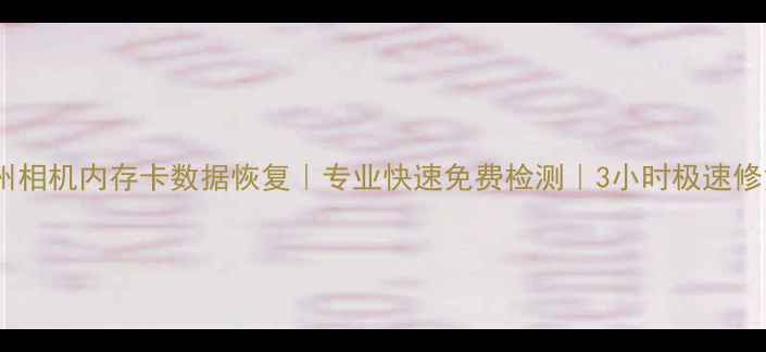 图片 郑州相机内存卡数据恢复｜专业快速免费检测｜3小时极速修复2