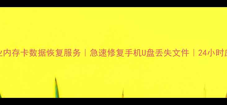 图片 郴州专业内存卡数据恢复服务｜急速修复手机U盘丢失文件｜24小时应急处理