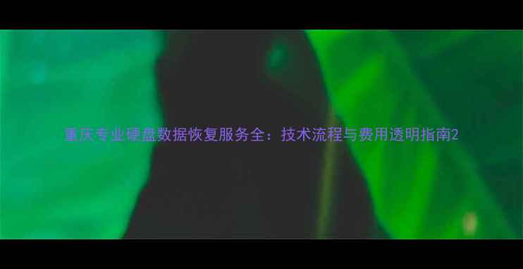 图片 重庆专业硬盘数据恢复服务全：技术流程与费用透明指南2
