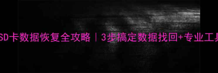 图片 金士顿SD卡数据恢复全攻略｜3步搞定数据找回+专业工具推荐1