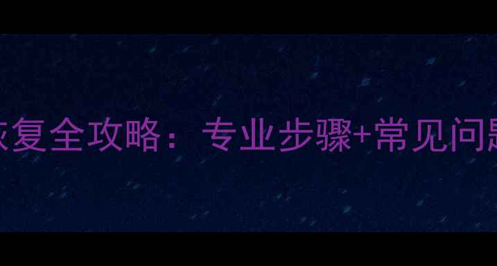图片 金士顿U盘数据恢复全攻略：专业步骤+常见问题+数据安全指南