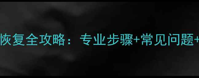金士顿U盘数据恢复全攻略专业步骤常见问题数据安全指南