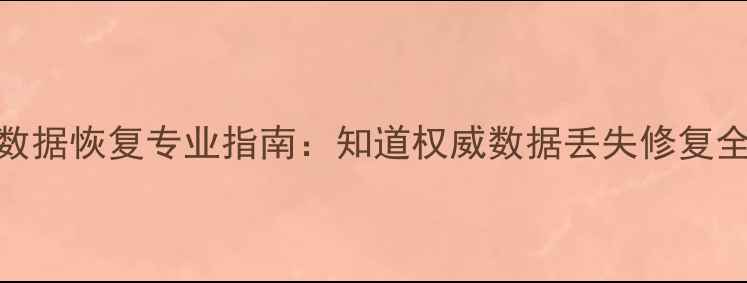 金山数据恢复专业指南知道权威数据丢失修复全流程