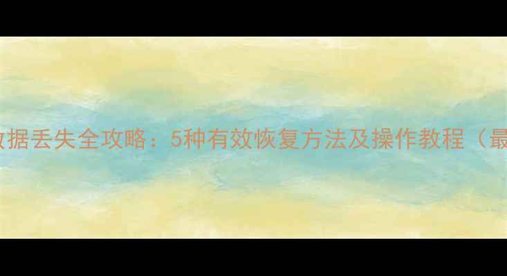 图片 金税盘数据丢失全攻略：5种有效恢复方法及操作教程（最新版）1
