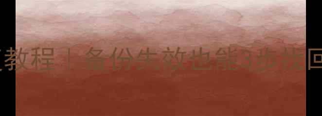 金税盘数据恢复教程备份失效也能3步找回重要财务凭证
