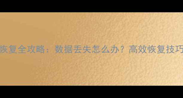 金蝶KIS账套数据恢复全攻略数据丢失怎么办高效恢复技巧与故障排查指南